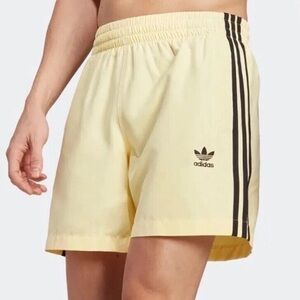 Adidas Men's Light Yellow Athletic Shorts